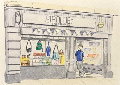 Sirology business, architectural illustration watercolour and pen by Art by Kirsti